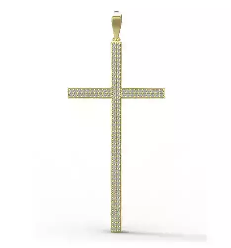 Large gold cross pendant
