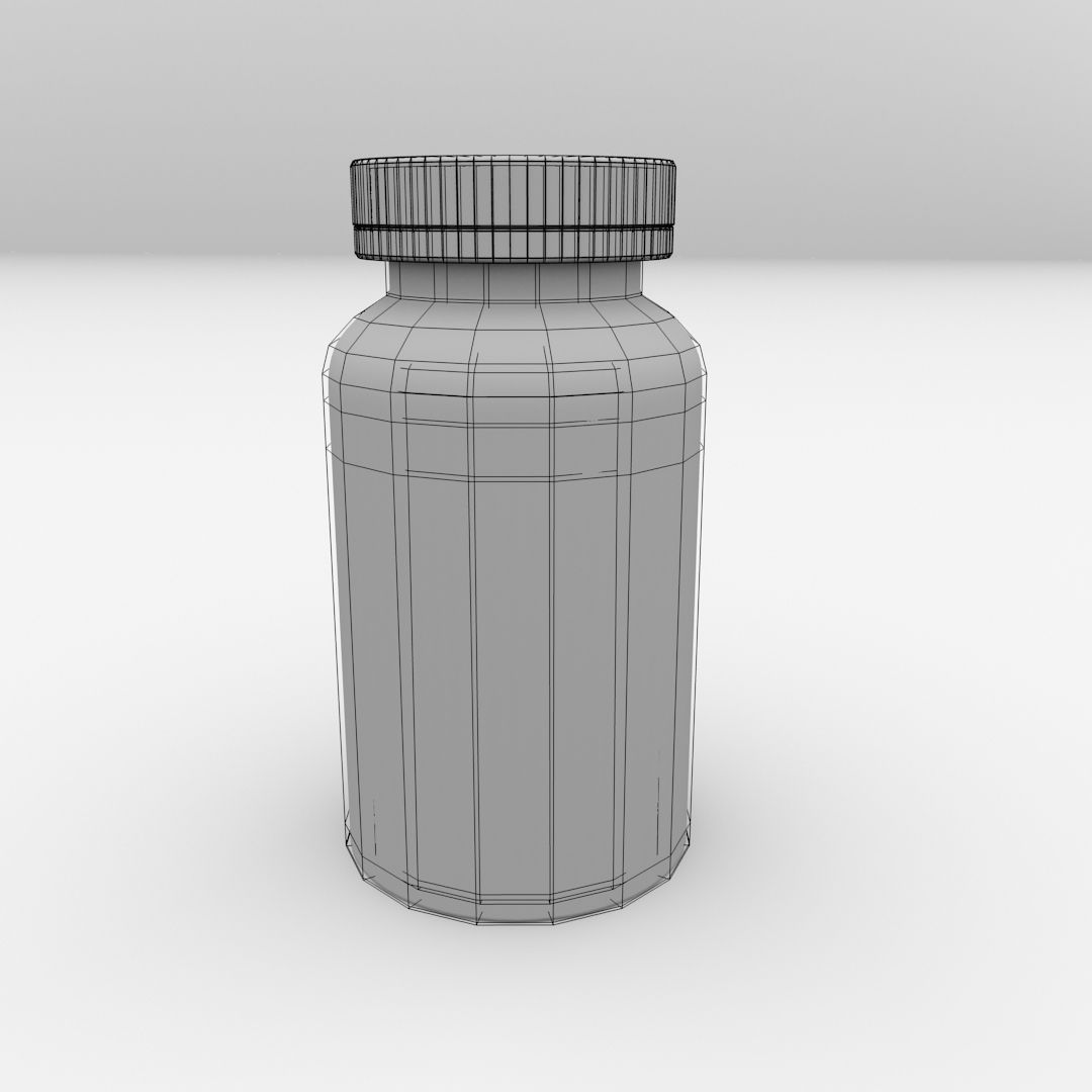 Pill Bottle 3D model_4