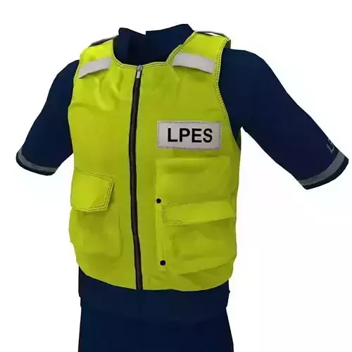 Emergency Services Uniform Low-poly 3D model