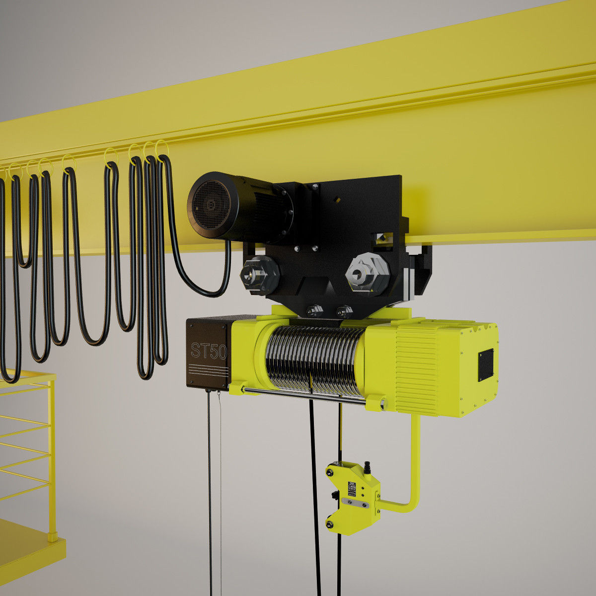 Lifting Crane Console 3D model_3