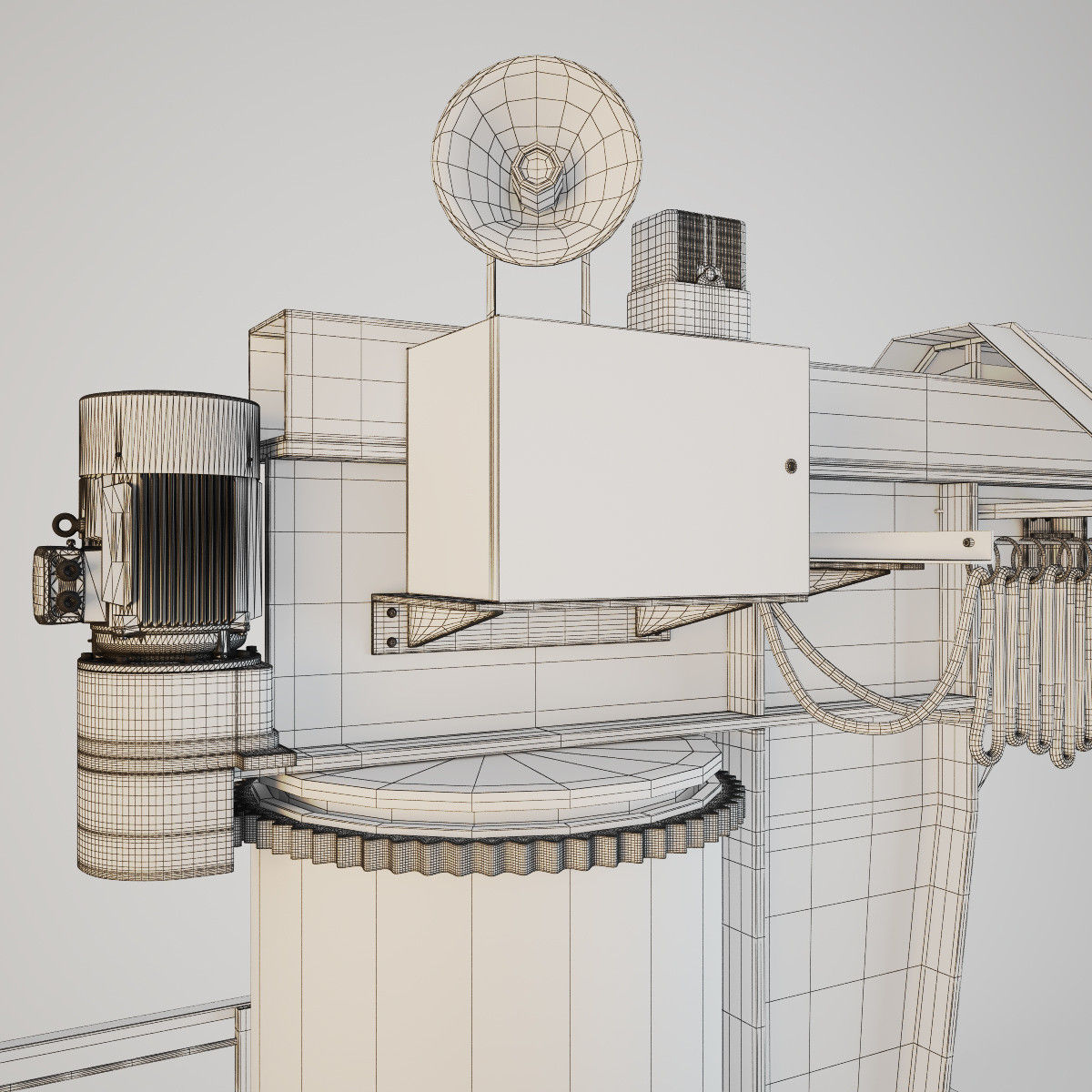 Lifting Crane Console 3D model_11