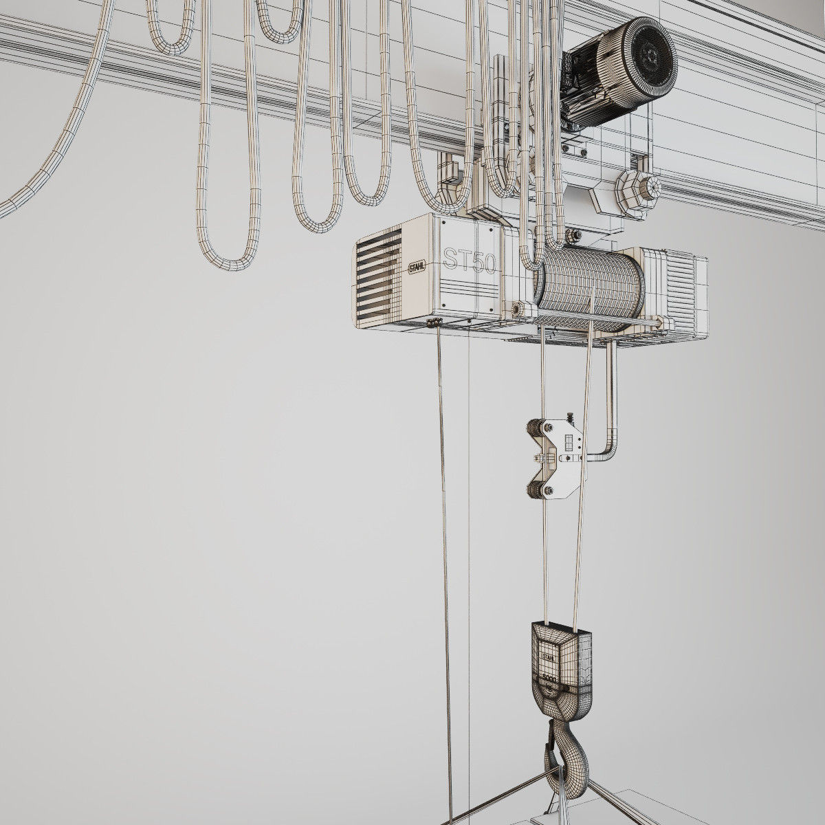 Lifting Crane Console 3D model_8