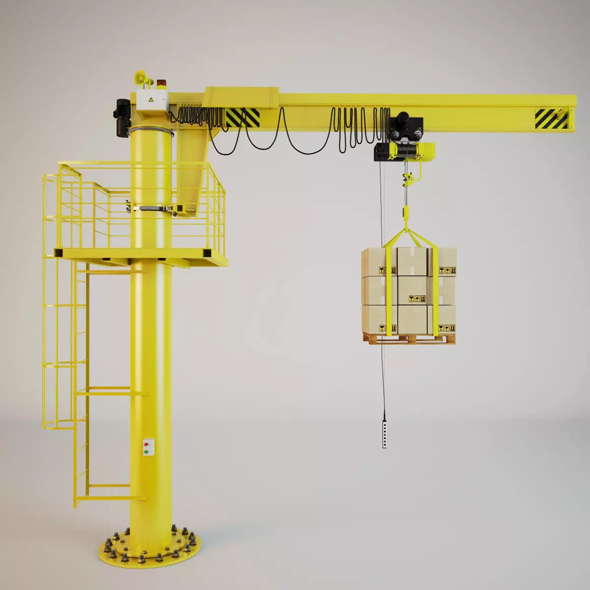 Lifting Crane Console 3D model_0