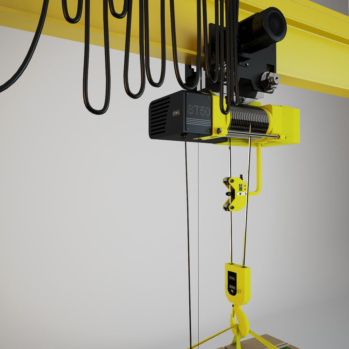 Lifting Crane Console 3D model_1