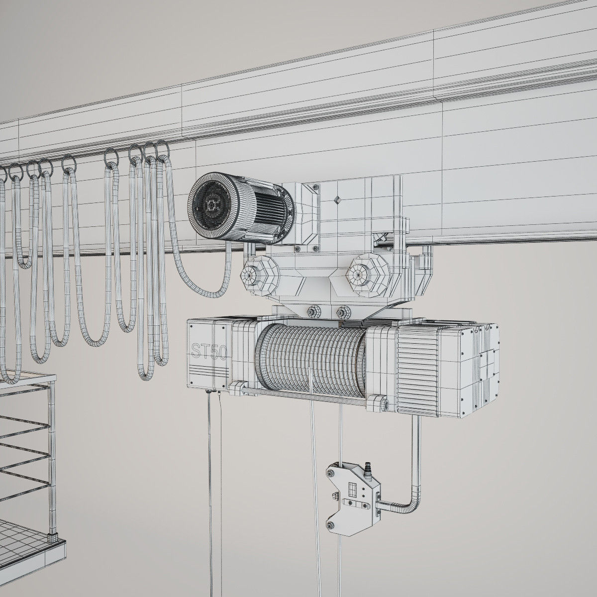 Lifting Crane Console 3D model_10