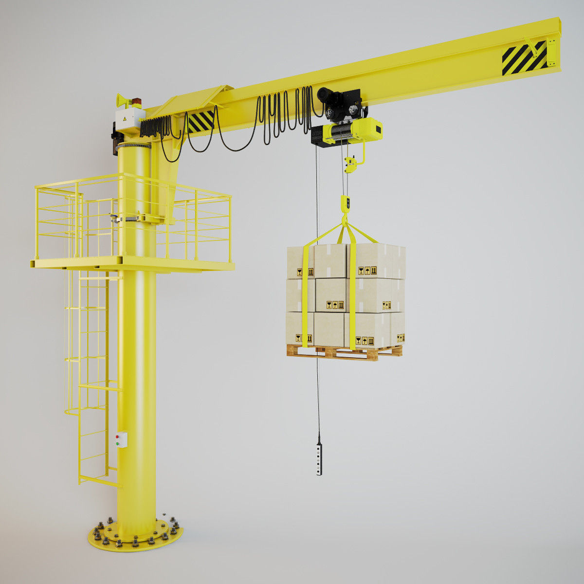 Lifting Crane Console 3D model_6