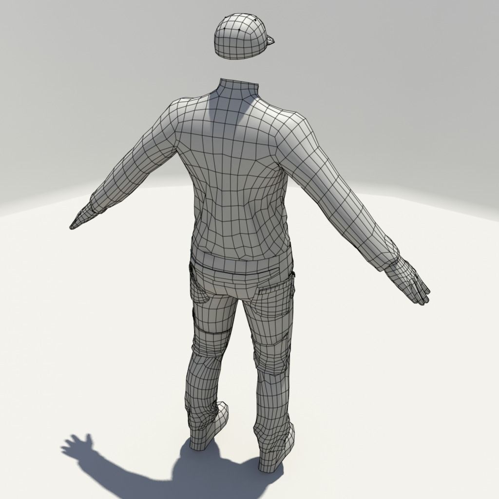 Police Patrol Clothing Low-poly 3D model_5