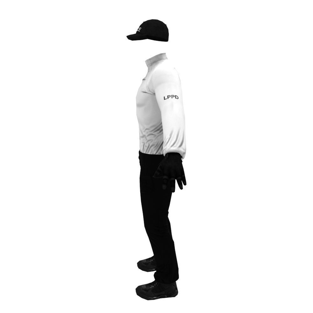 Police Patrol Clothing Low-poly 3D model_1