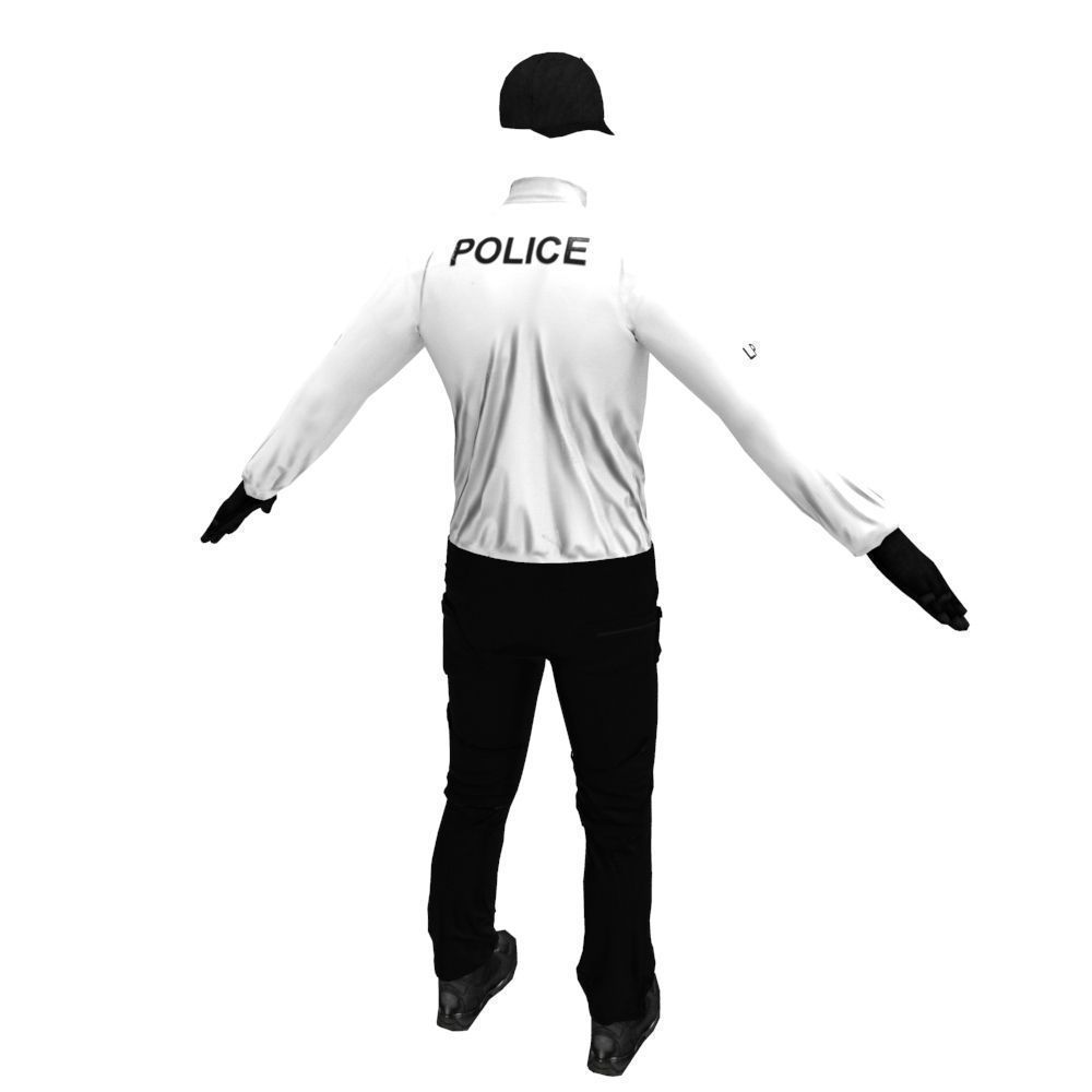 Police Patrol Clothing Low-poly 3D model_2