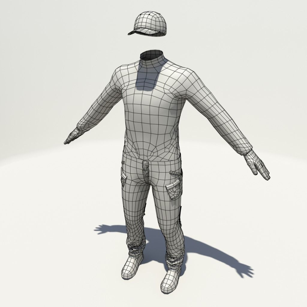 Police Patrol Clothing Low-poly 3D model_6