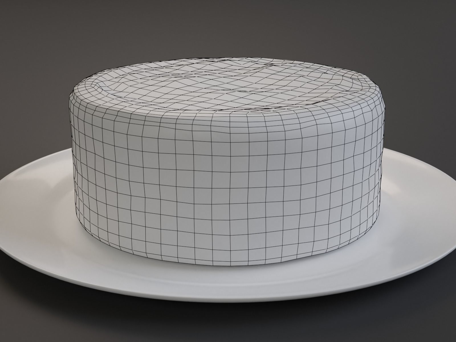 Chocolate Cake Low-poly 3D model_1