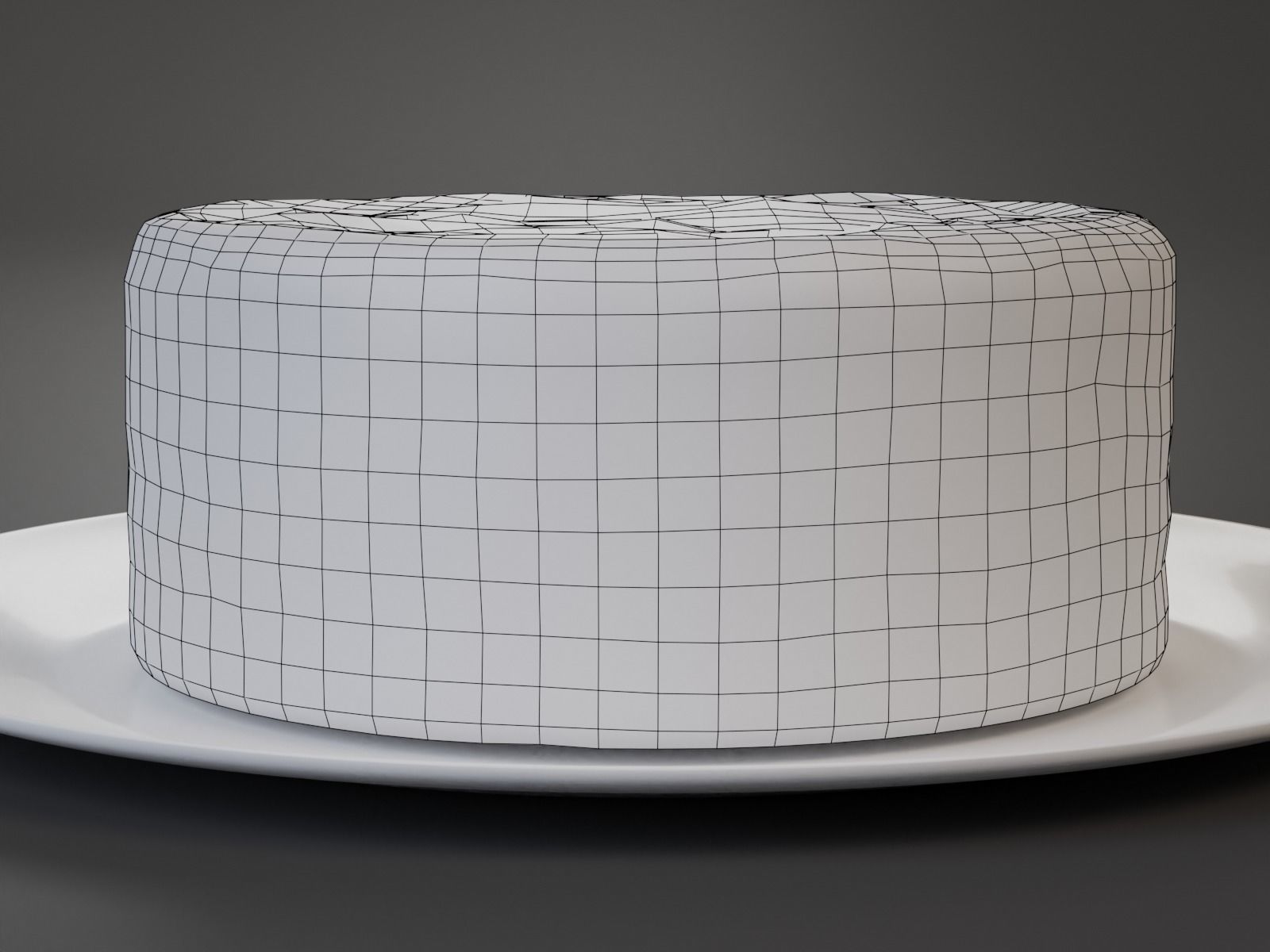 Chocolate Cake Low-poly 3D model_3