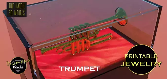Printable trumpet pendant 3D print model