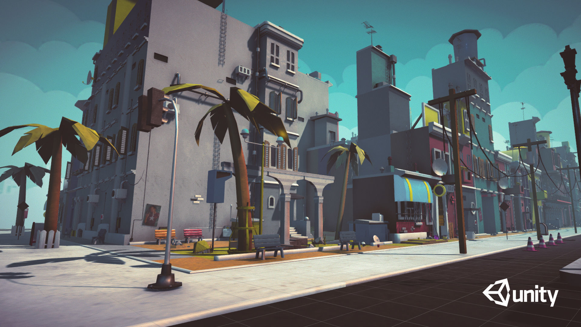  Cartoon Low Poly Modular City Pack Low-poly 3D model_7