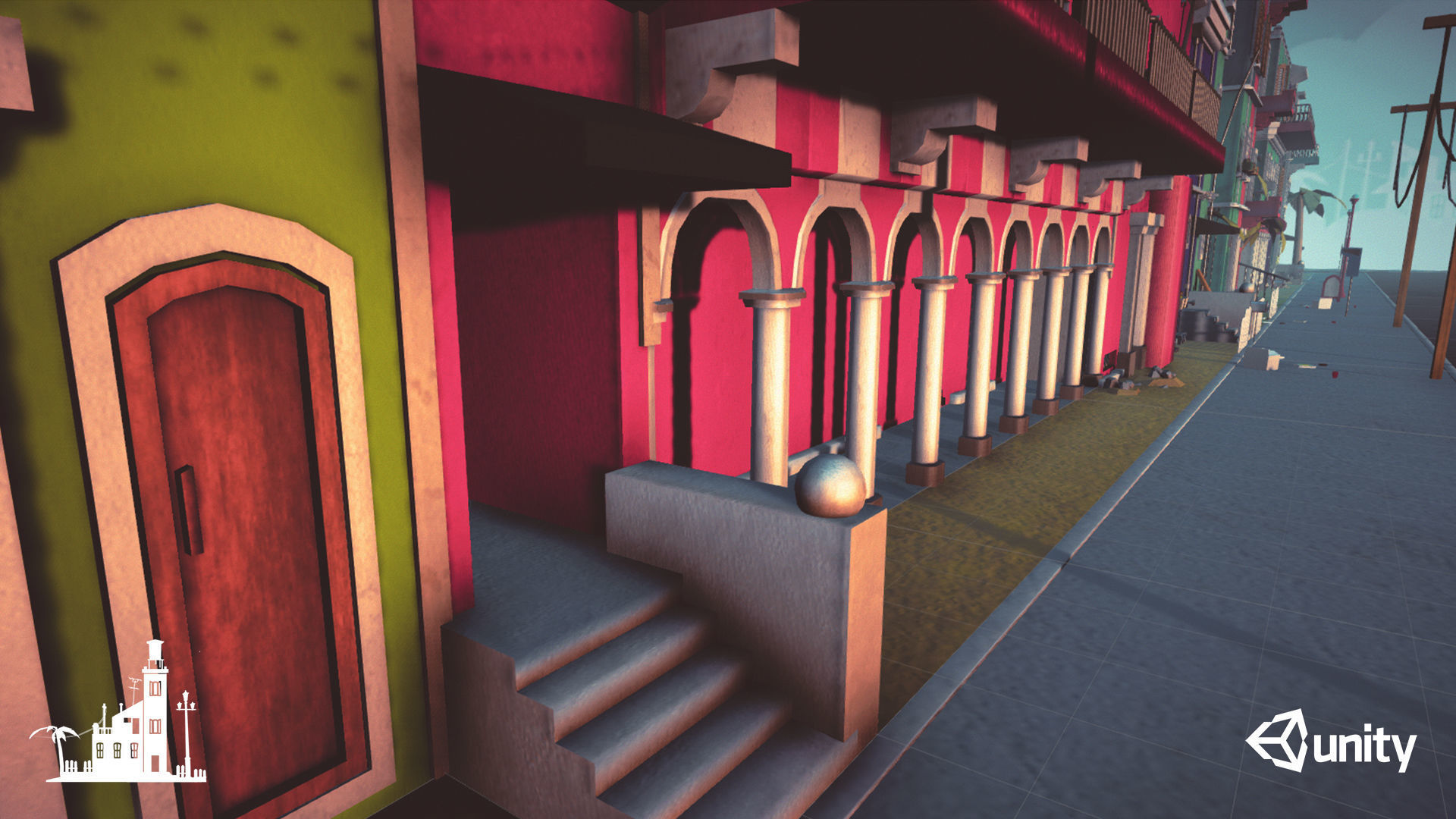  Cartoon Low Poly Modular City Pack Low-poly 3D model_23