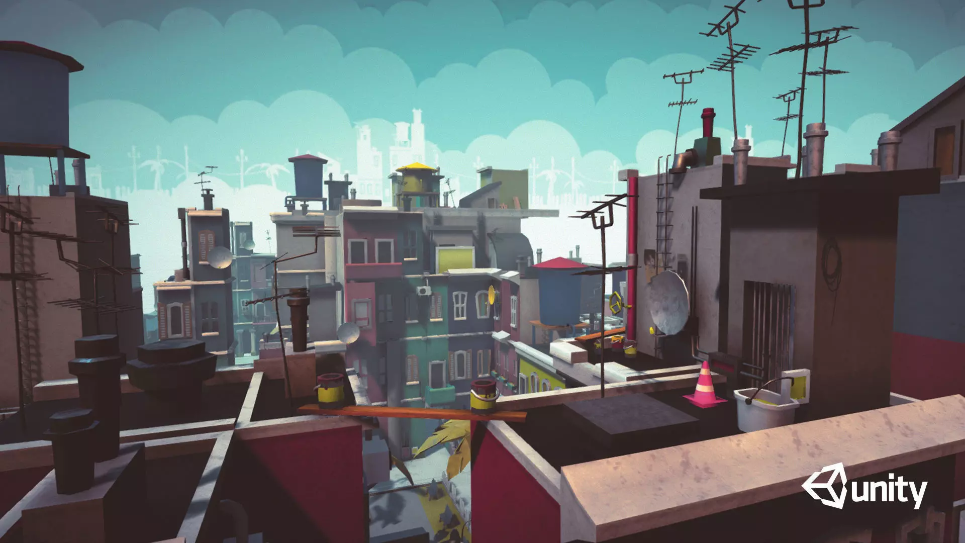  Cartoon Low Poly Modular City Pack Low-poly 3D model_0