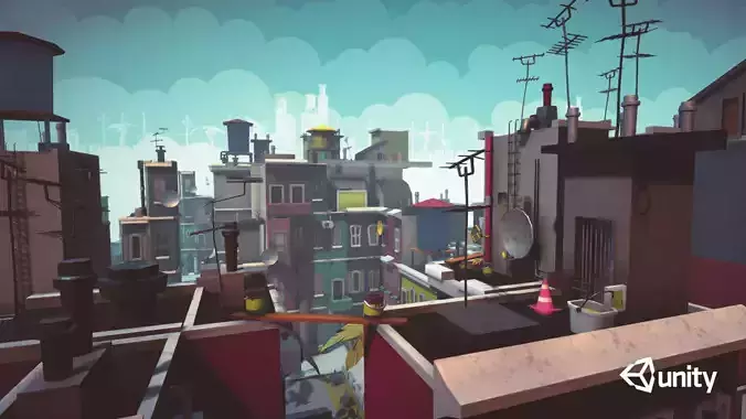  Cartoon Low Poly Modular City Pack Low-poly 3D model
