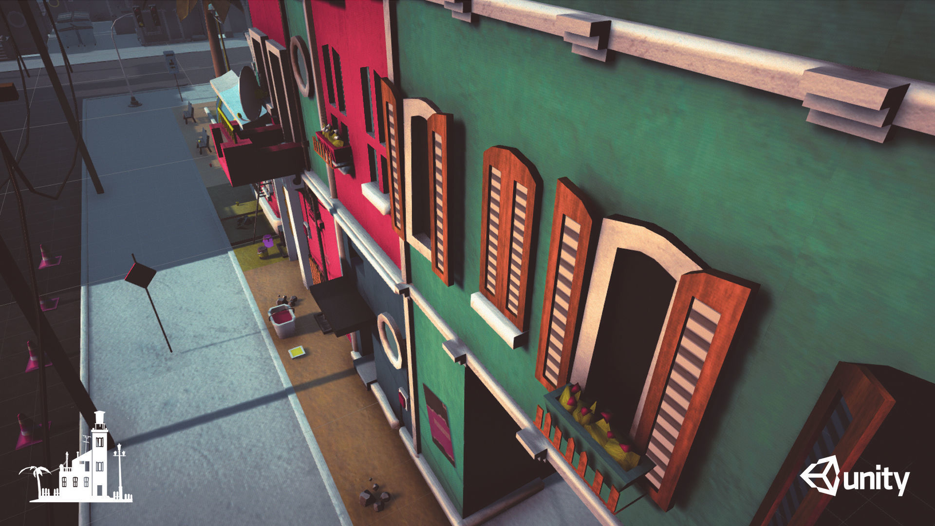  Cartoon Low Poly Modular City Pack Low-poly 3D model_25