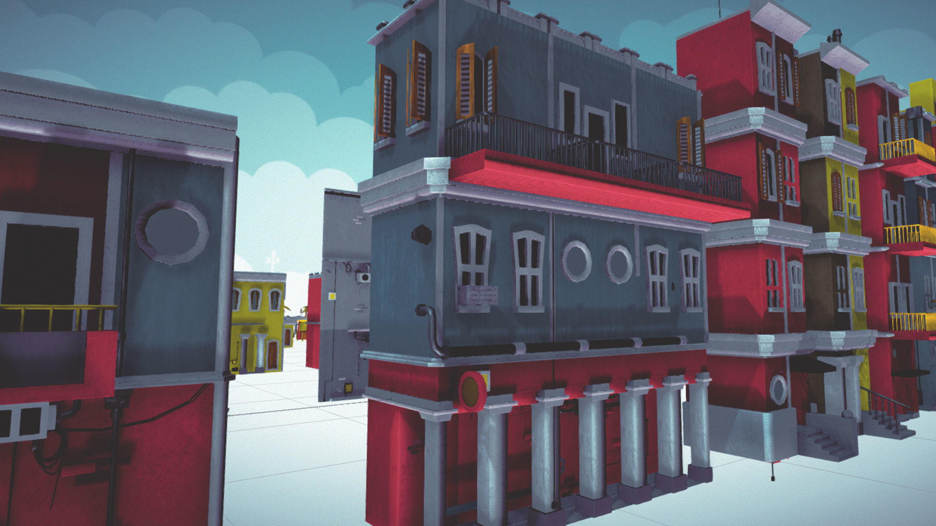  Cartoon Low Poly Modular City Pack Low-poly 3D model_17