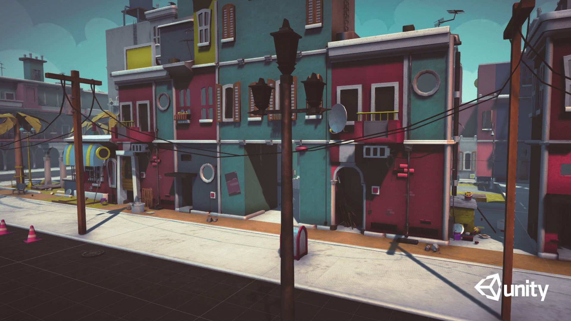  Cartoon Low Poly Modular City Pack Low-poly 3D model_5