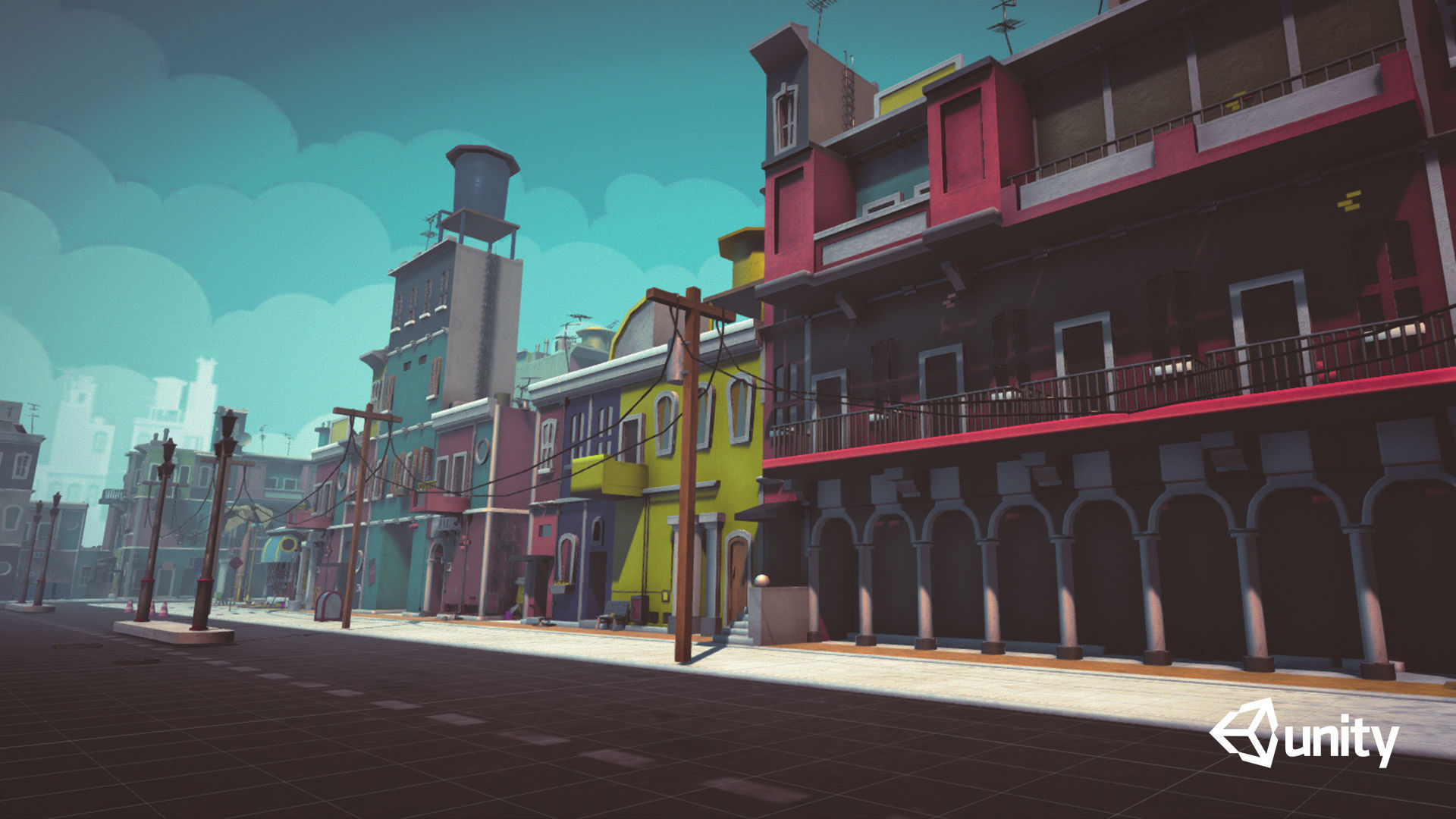  Cartoon Low Poly Modular City Pack Low-poly 3D model_9