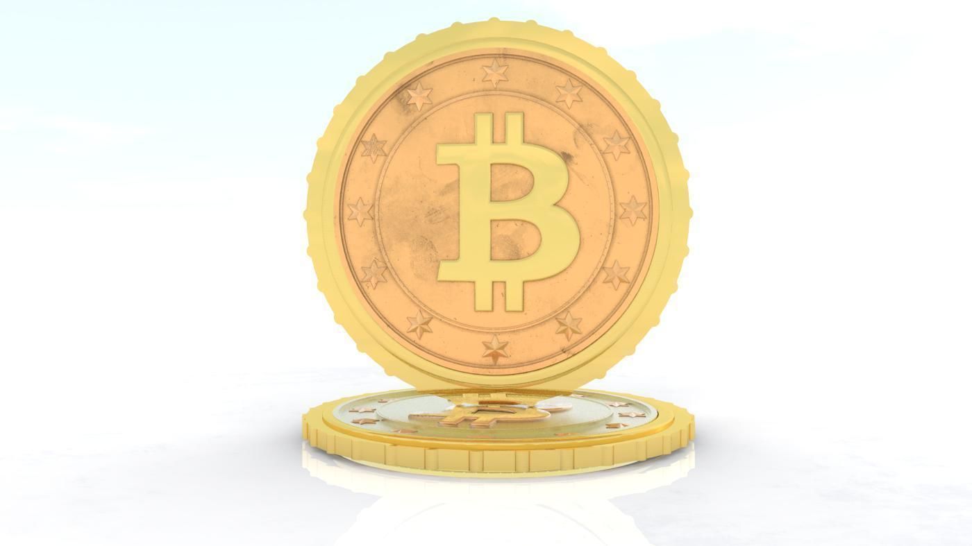 Bitcoin Coin 3D model_2