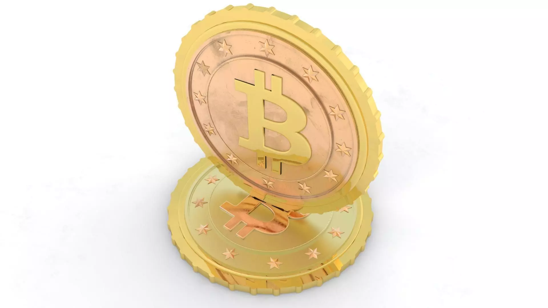 Bitcoin Coin 3D model_0
