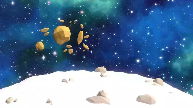 Little Space Rocks Low-poly 3D model