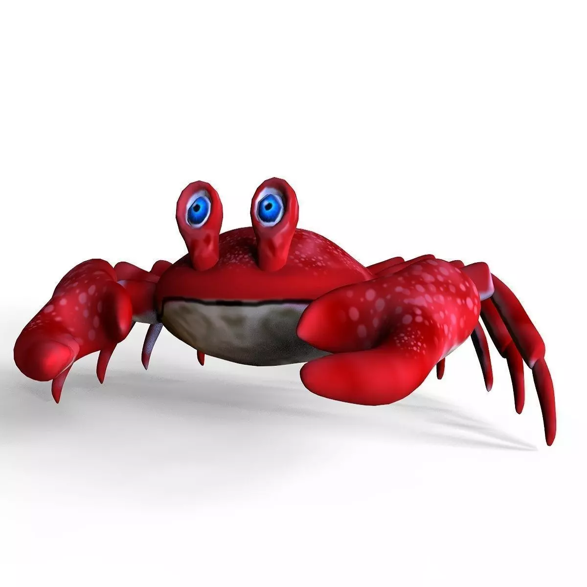 Crab Toon Low-poly 3D model_0