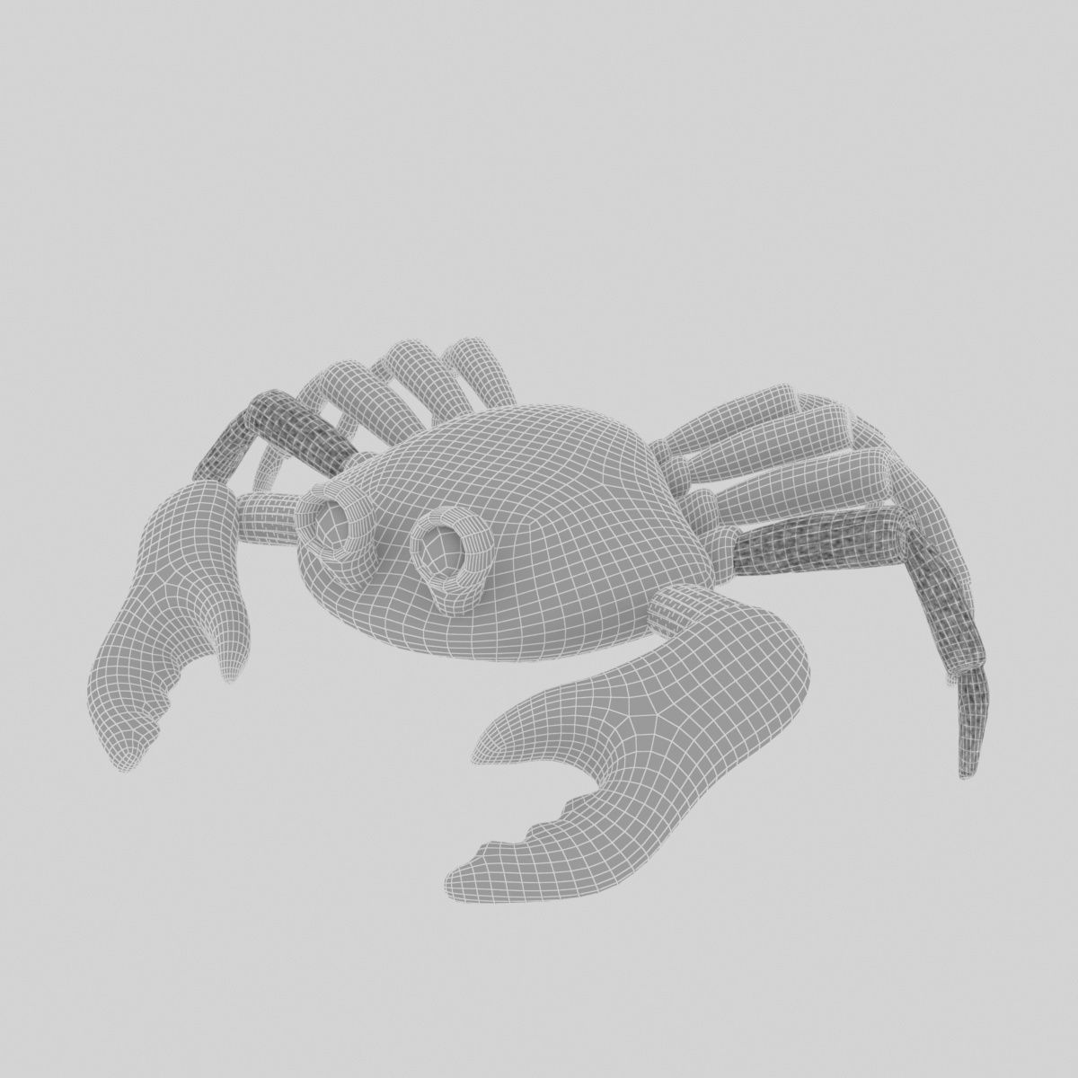 Crab Toon Low-poly 3D model_4