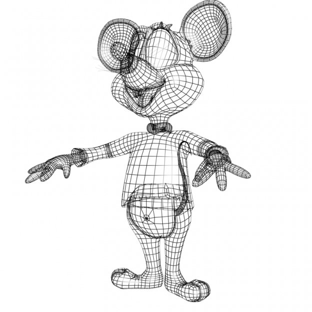 Green Mouse RIGGED Low-poly 3D model_5