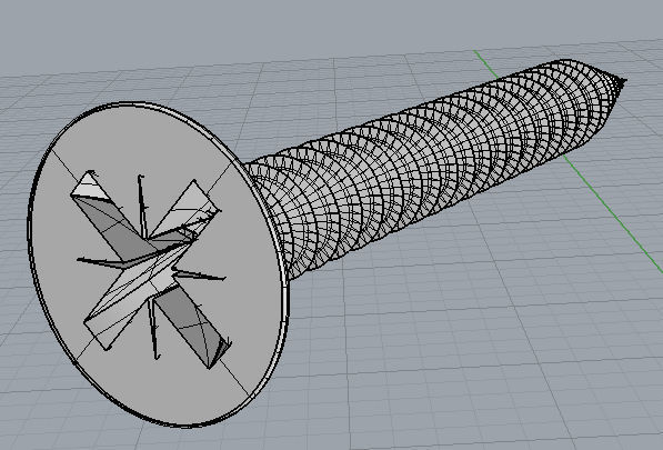 Screw 3D prozidriv 3D print model_5