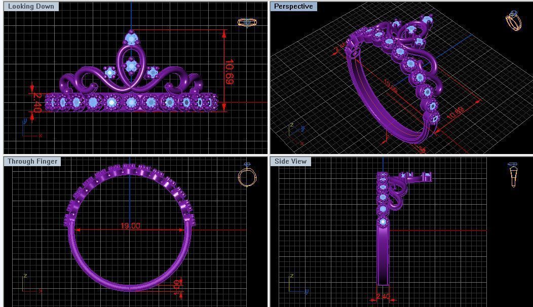 Ring crown 3D print model_5