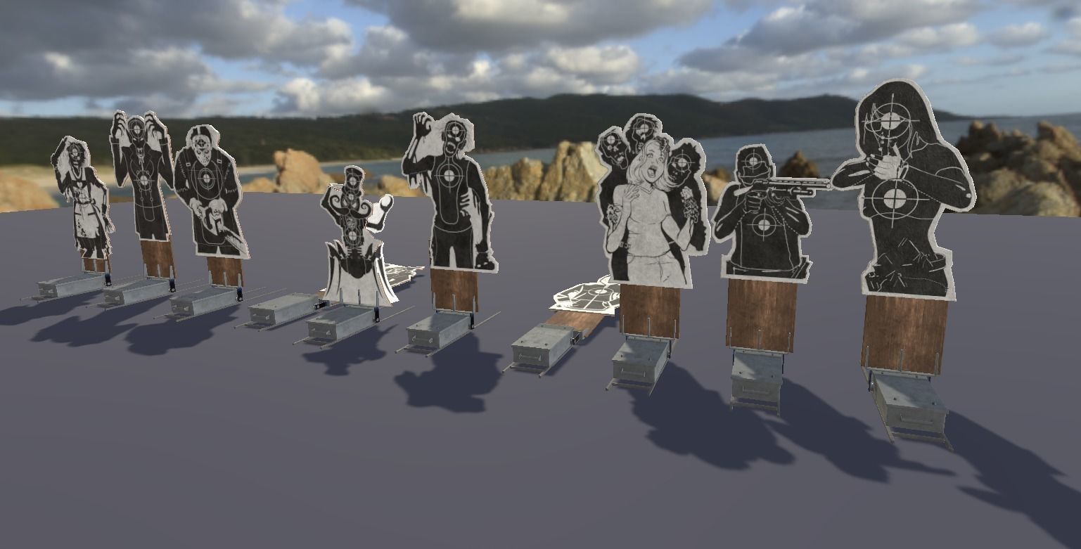 Shoot Targets Pack Low-poly 3D model_10