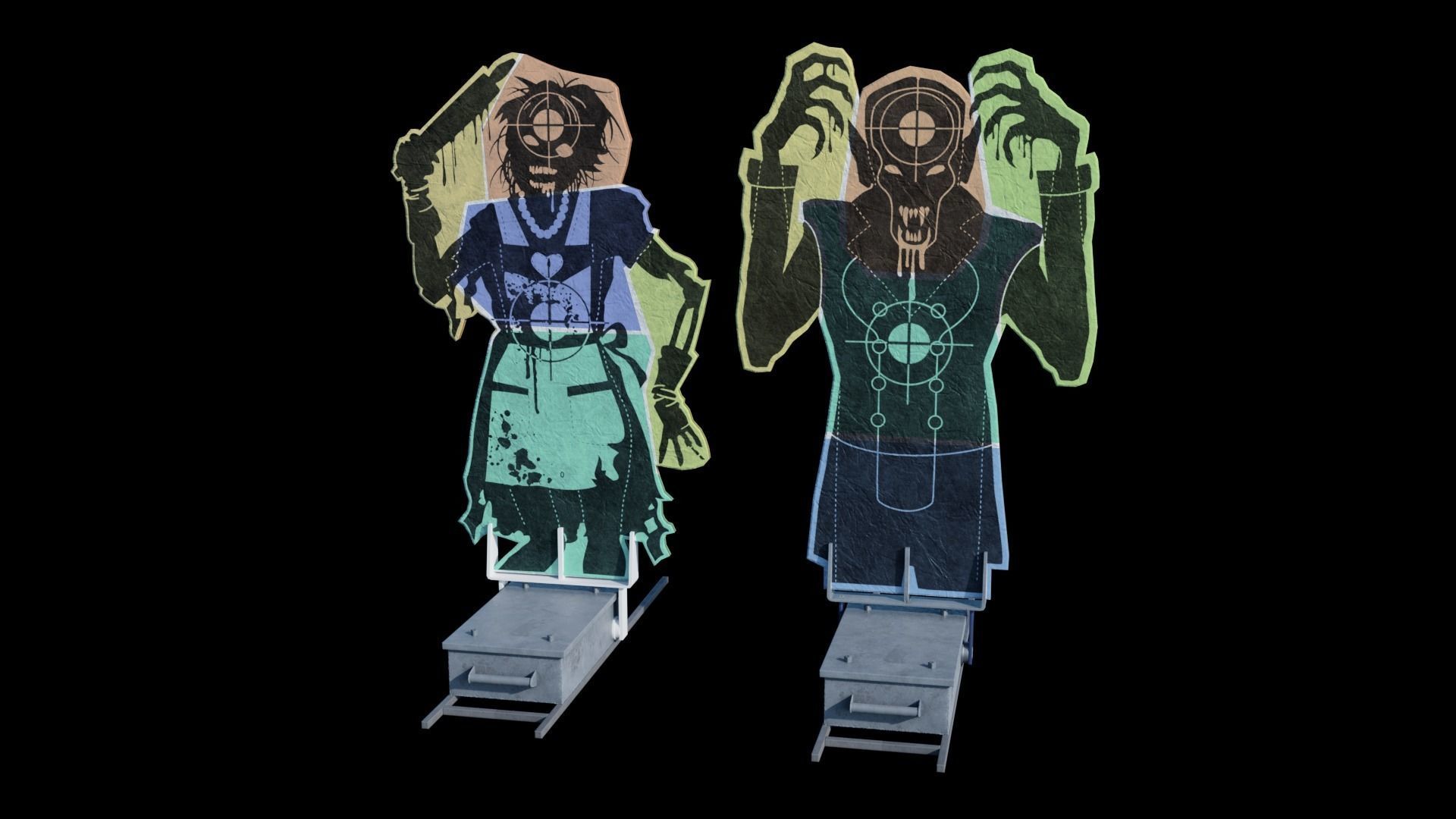 Shoot Targets Pack Low-poly 3D model_5