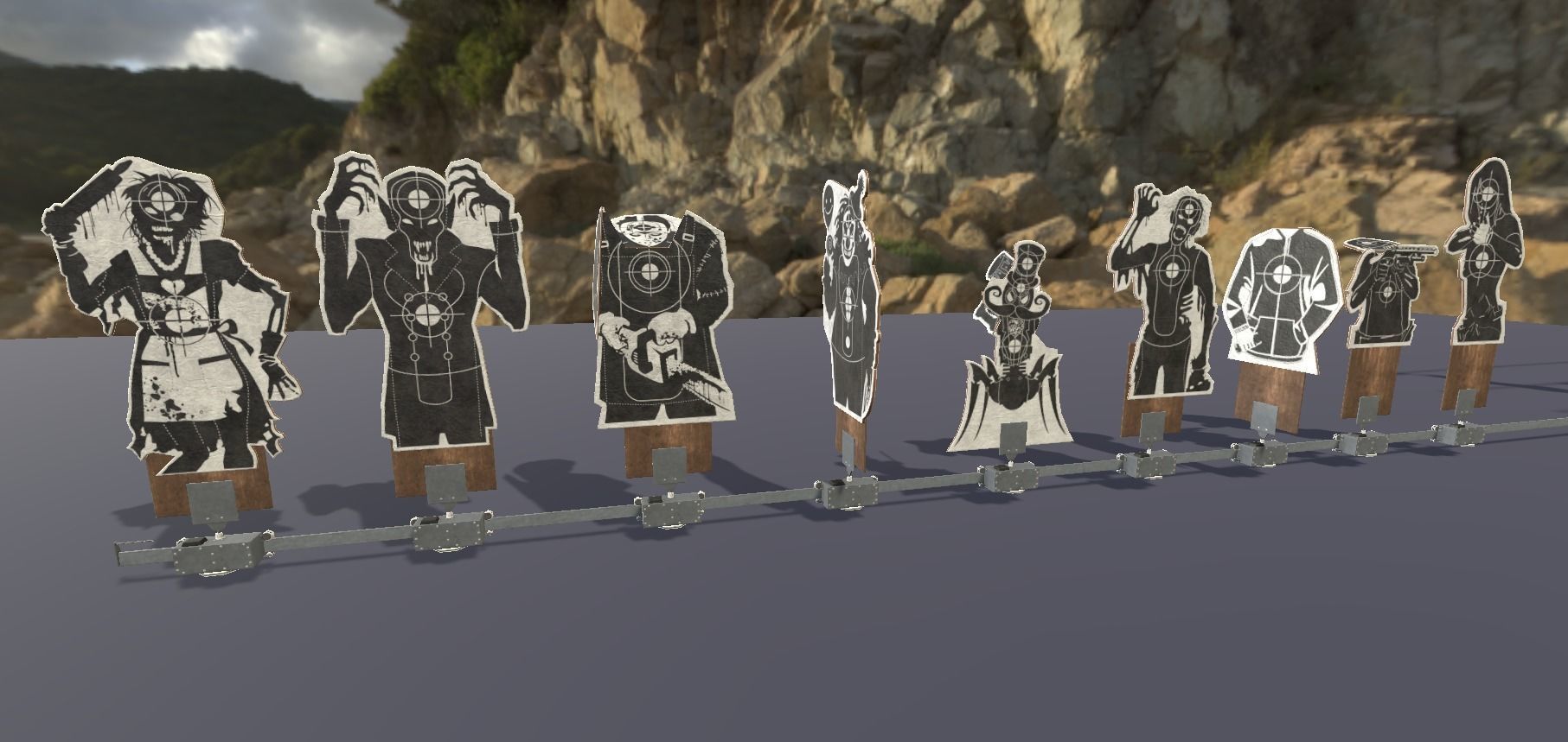 Shoot Targets Pack Low-poly 3D model_11