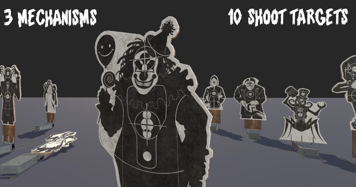 Shoot Targets Pack Low-poly 3D model_2