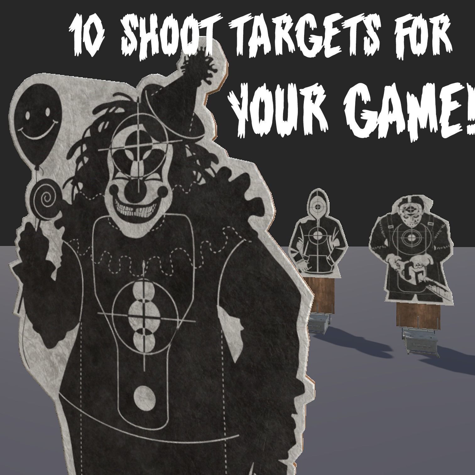 Shoot Targets Pack Low-poly 3D model_0