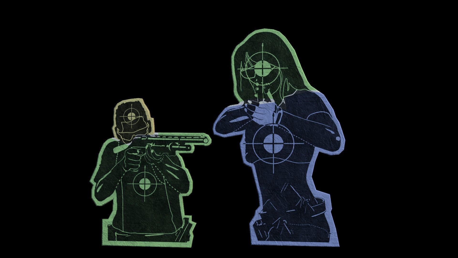 Shoot Targets Pack Low-poly 3D model_9