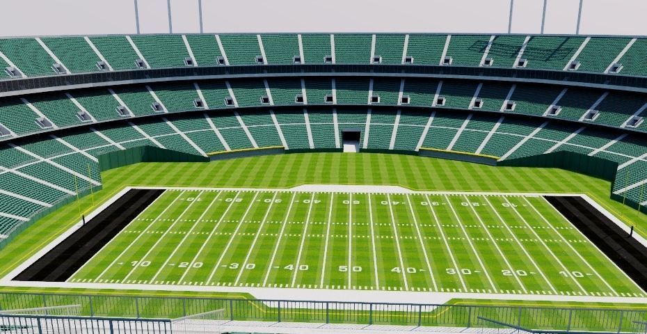 Oakland - Alameda County Coliseum Low-poly 3D model_7