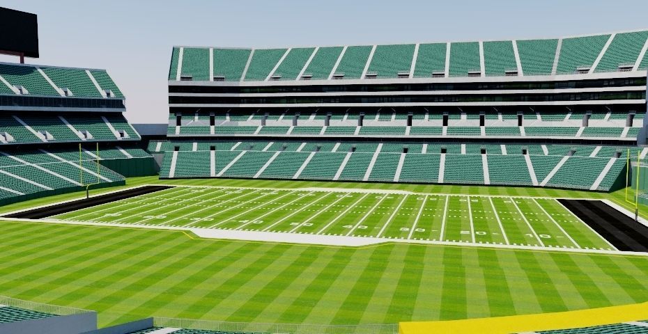 Oakland - Alameda County Coliseum Low-poly 3D model_3