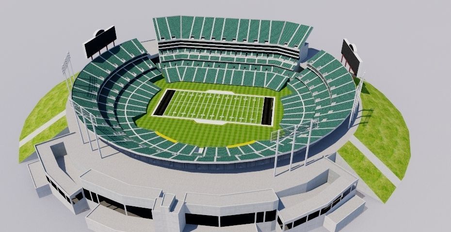 Oakland - Alameda County Coliseum Low-poly 3D model_1