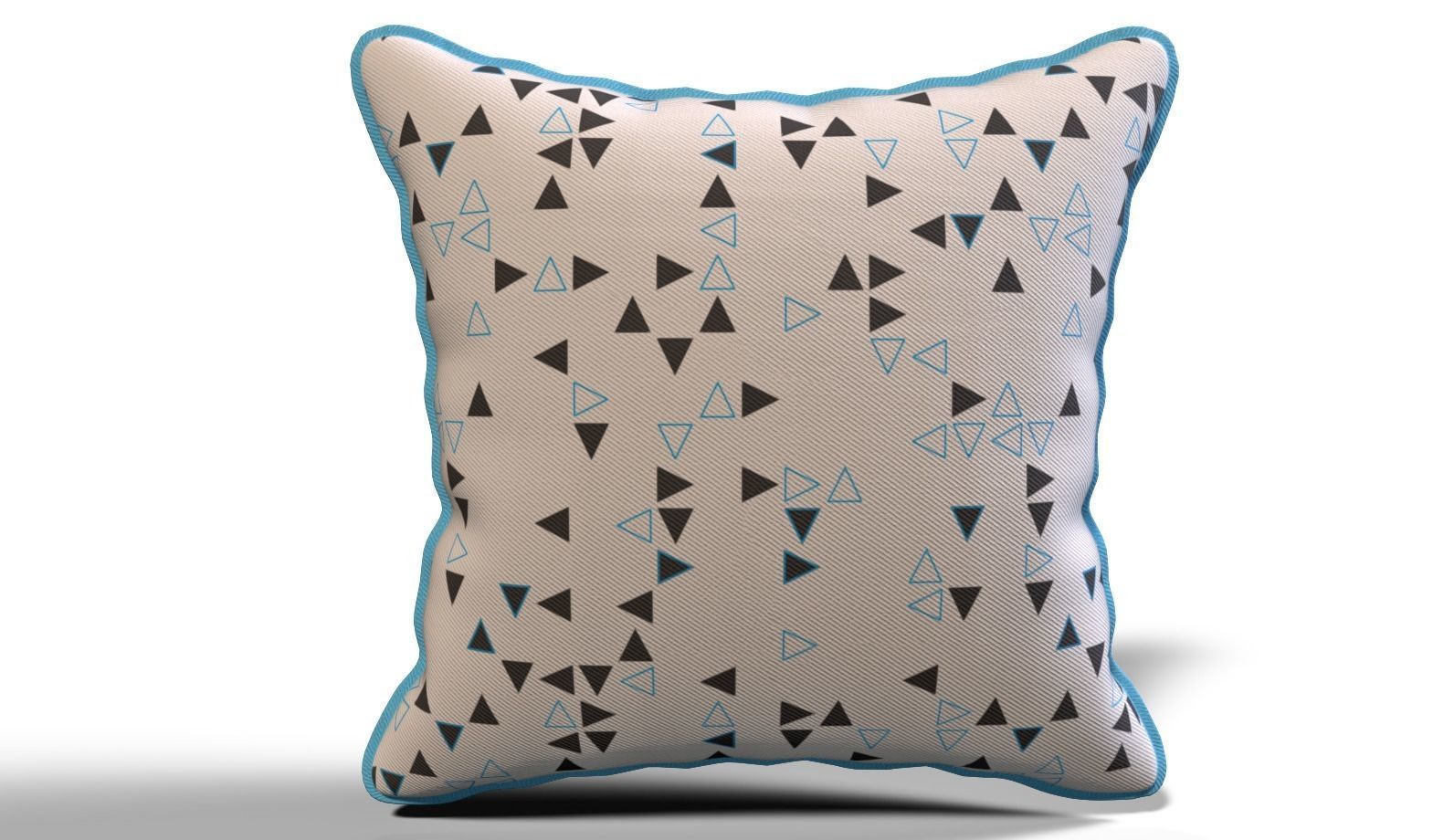 Throw Pillow 45cm X 45cm with Piping 3D model_36
