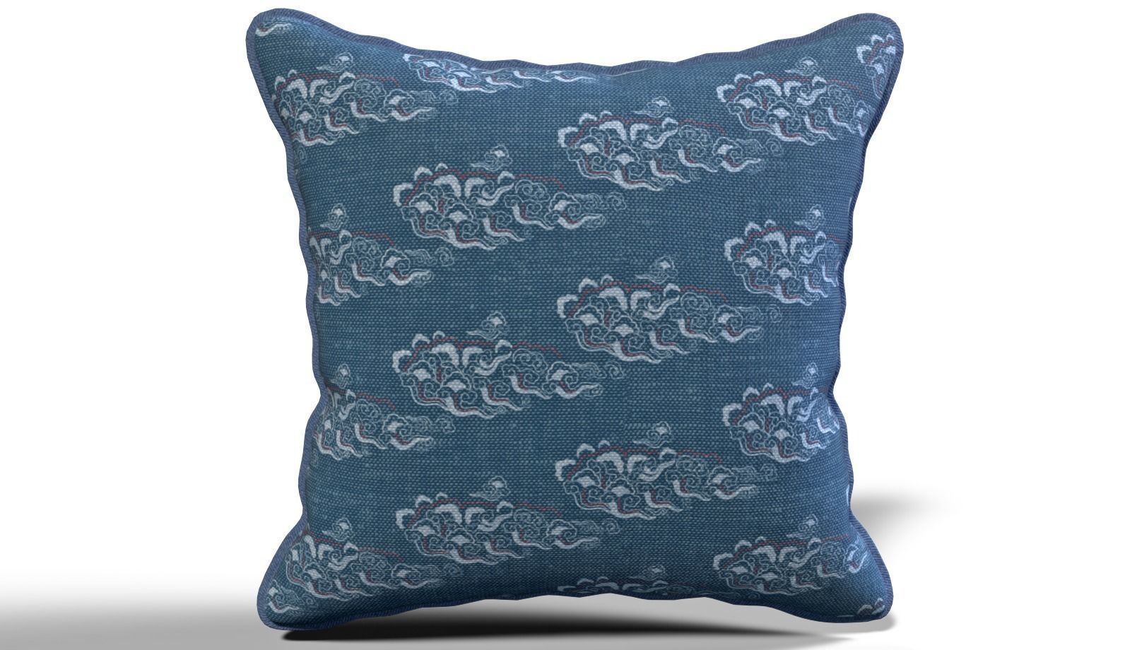 Throw Pillow 45cm X 45cm with Piping 3D model_24