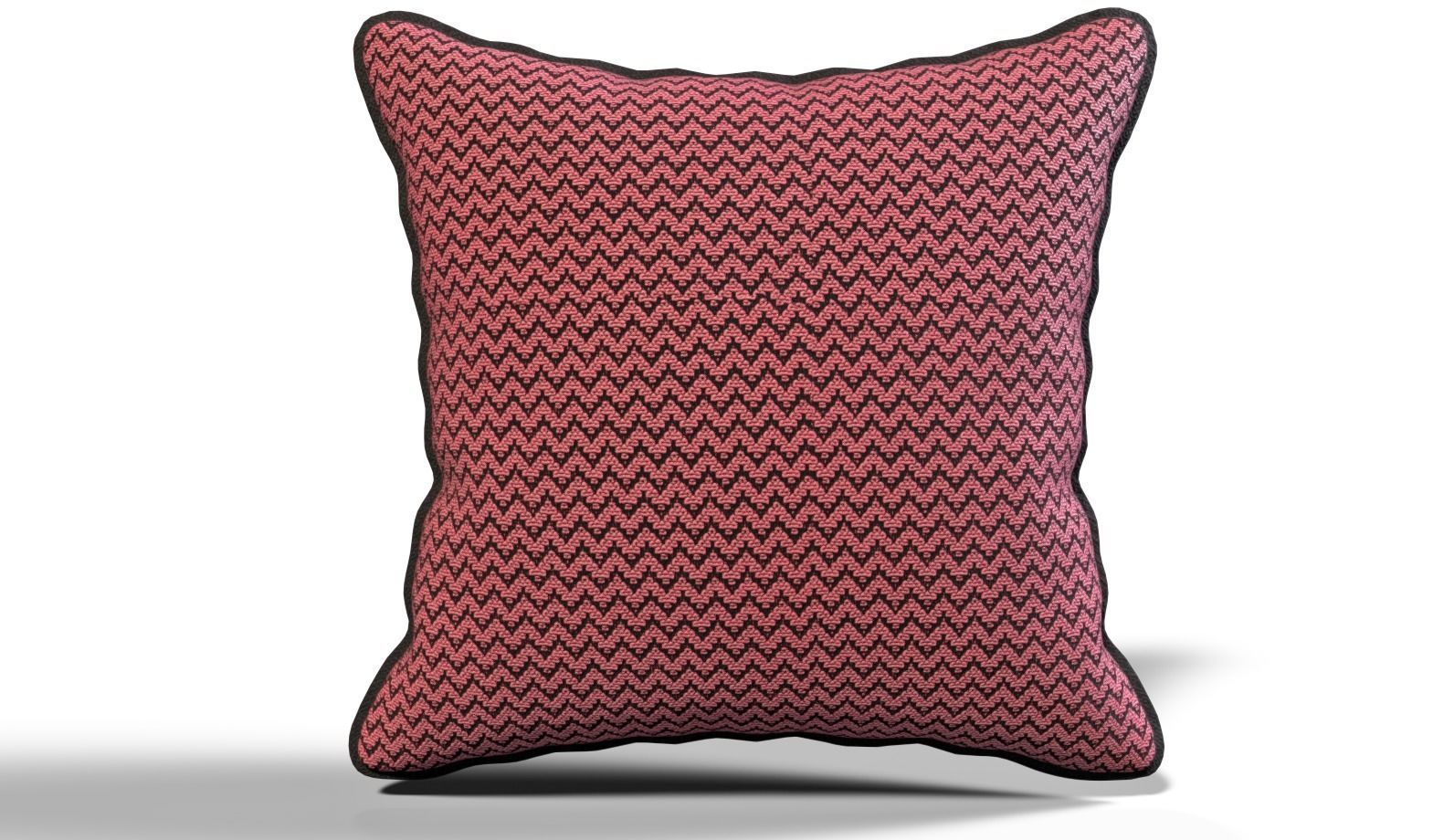 Throw Pillow 45cm X 45cm with Piping 3D model_30