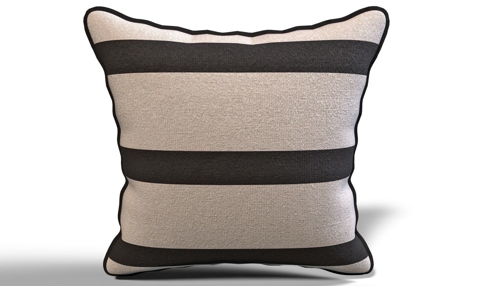 Throw Pillow 45cm X 45cm with Piping 3D model_17