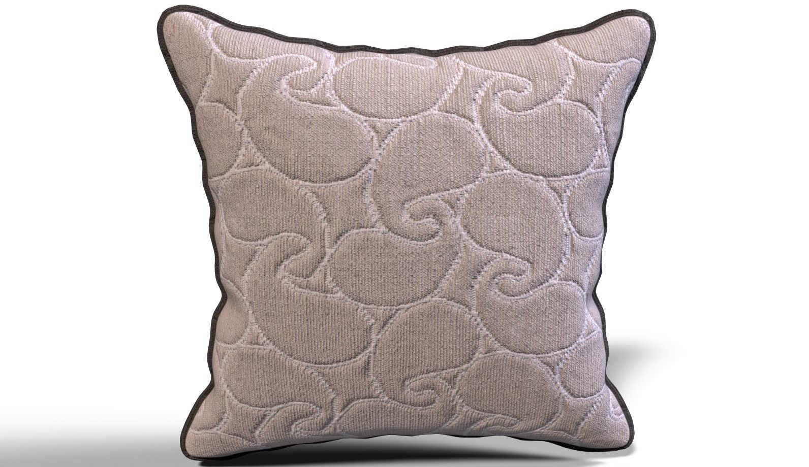 Throw Pillow 45cm X 45cm with Piping 3D model_52