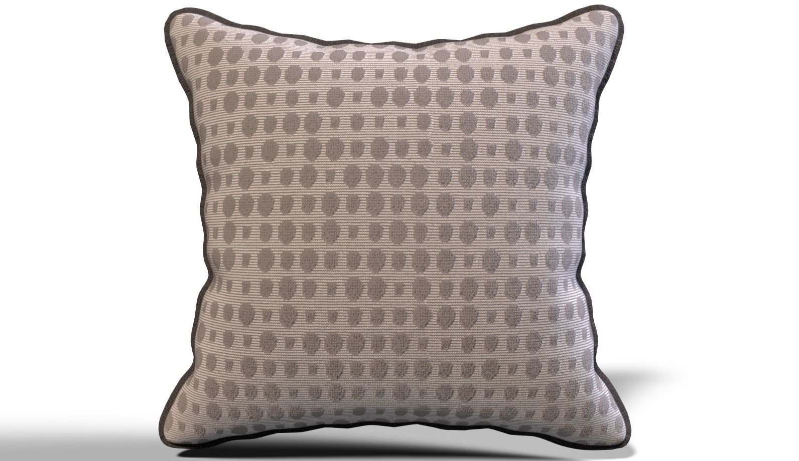 Throw Pillow 45cm X 45cm with Piping 3D model_43