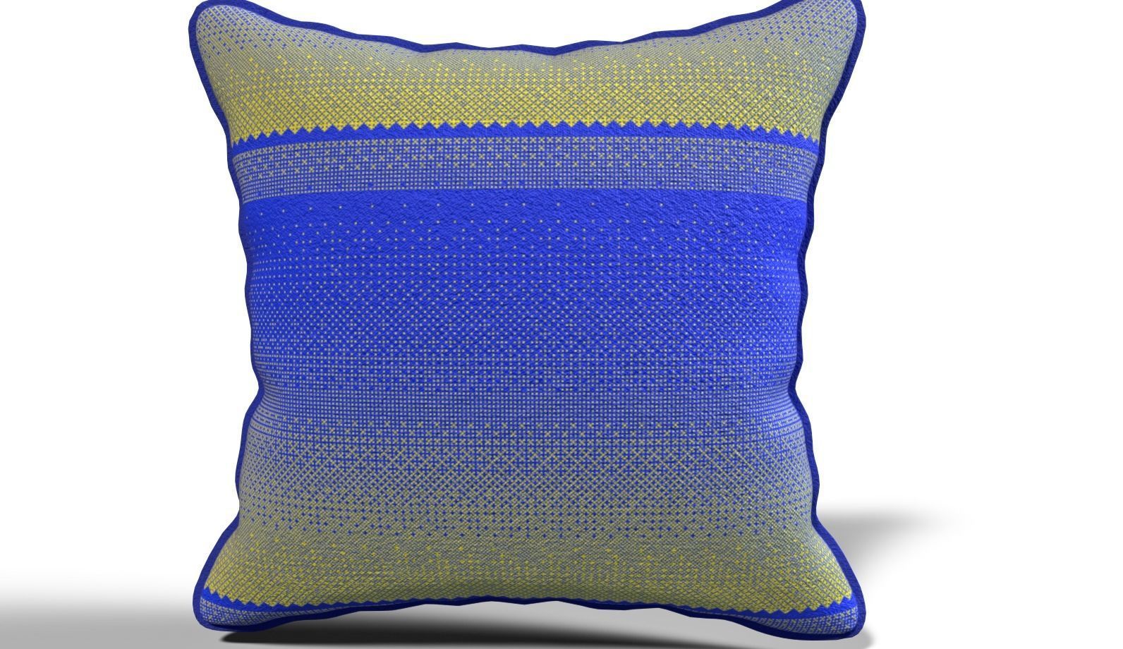 Throw Pillow 45cm X 45cm with Piping 3D model_21