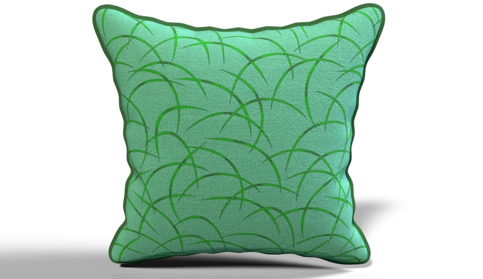Throw Pillow 45cm X 45cm with Piping 3D model_4